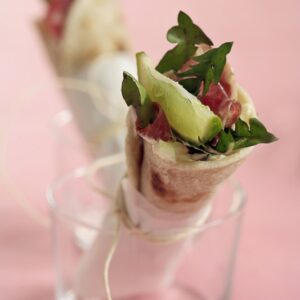 MINI PIADINA ARROTOLATA CON MASCARPONE COPPA TARASSACO E LIME - 3939