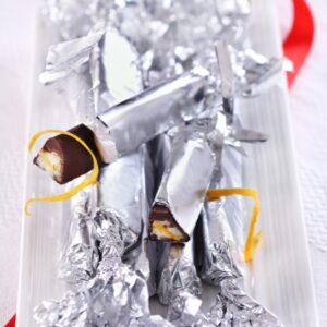 BASTONCINI AL DOPPIO CIOCCOLATO FARCITI ALL' ARANCIA - 4019