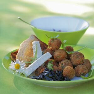 POLPETTINE DI CARNE MISTA CON QUARTIROLO PREZZEMOLO E MARMELLATA DI RIBES - 4240