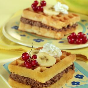 WAFFEL CON CREMA GANACHE E BANANE - 4526