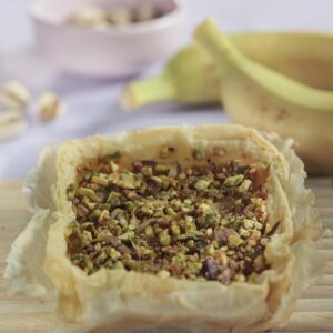 SFOGLIA ALLA BANANA CON AMARETTI BANANE PISTACCHI - 4649