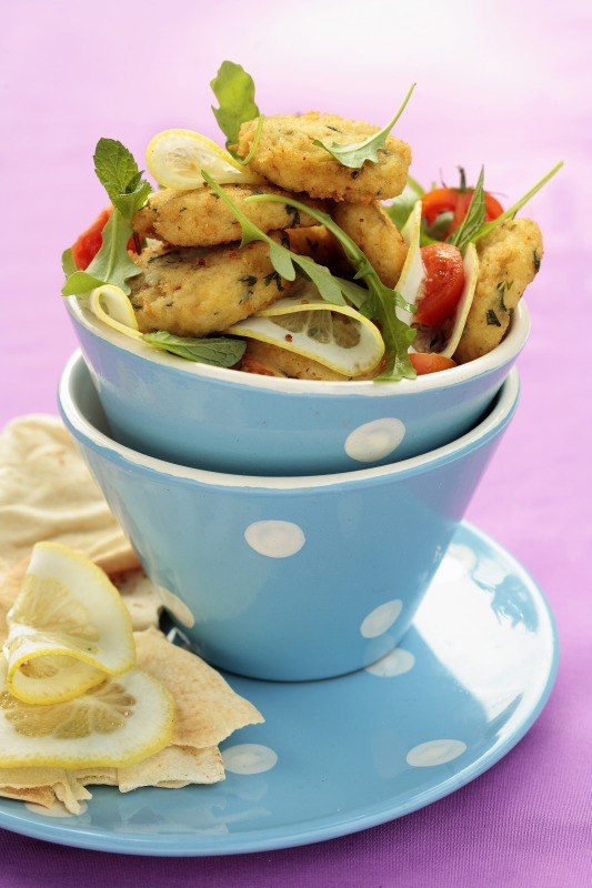 KIBBEH DI BURGUL CON ORATA CUMINO MENTA CON POMODORINI RUCOLA E LIMONE - 4997