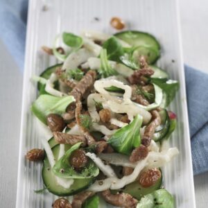 STRINGHE DI COPPA ALLACETO BALSAMICO CON FINOCCHI CETRIOLI UVETTA SONGINO PEPE - 5140