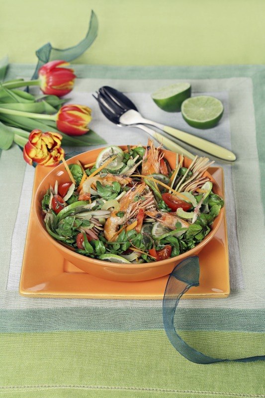 INSALATA CON GAMBERI E VERDURA - 5702