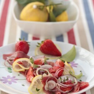 CARPACCIO CON FRAGOLE CIPOLLOTTO ROSSO LIMONE TIMO - 5736