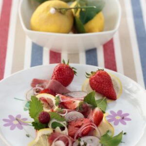CARPACCIO CON FRAGOLE CIPOLLOTTO ROSSO LIMONE TIMO - 5739
