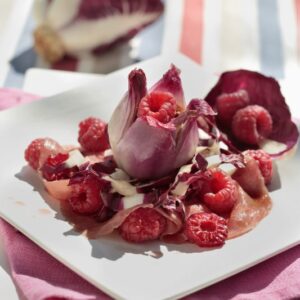 CARPACCIO CON RADICCHIO LAMPONI OLIO ACETO CIPOLLA ROSSA LESSA ALL'ACETO - 5766