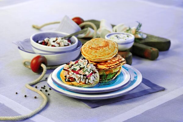 BLINI CON TARTARE DI AFFETTATO DI MARE CORAYA - 5835
