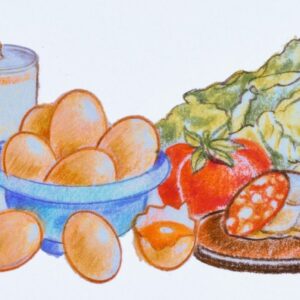 UOVA, COPPA, SALAME, OLIO, POMODORO, CAVOLO