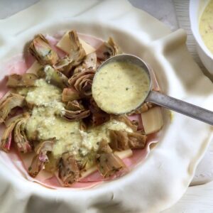 TORTA DELICATA CON CARCIOFI, PROSCIUTTO E FORMAGGI (STEP 4) - 1053