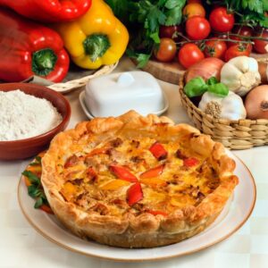 TORTA CON TONNO PEPERONI E POMODORI - 1082