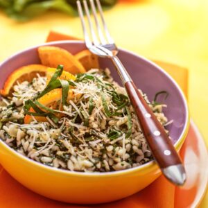 RISOTTO ALLE ERBETTE CON CREMA DI UOVA ALL'ARANCIA - S 24 04 148 - 77352