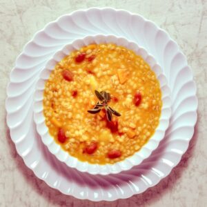 MINESTRA DI ZUCCA E FAGIOLI CON ORZO PERLATO - S 268 920 - 77932