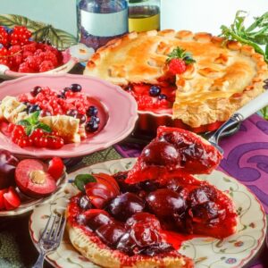 PIE AI FRUTTI DI BOSCO, TORTA ROVESCIATA ALLE PRUGNE - S 28 960 - 78363