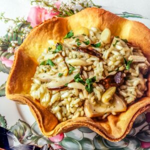 TULIPANO CON RISOTTO ALLE MANDORLE E FUNGHI - S 29880 - 78433