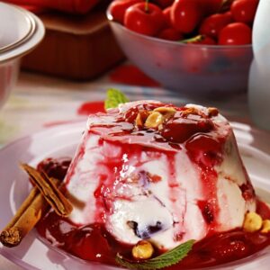 SFORMATINI DI RICOTTA CON SALSA DI CILIEGIE ALLA MENTA - S3700-0001