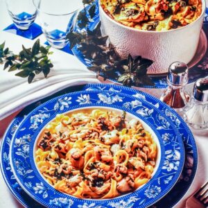 SOUFFLÈ DI TORTELLONI AGLI SPINACI, TAGLIATELLE CON CALAMARETTI E PESCATRICE - GI 40910