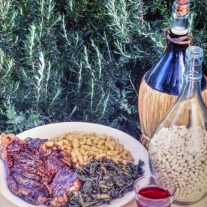 COSTATA DI MANZO CON ERBETTE E FAGIOLI