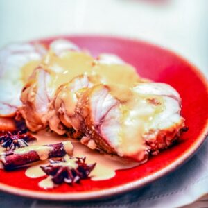 ARROSTO DI PESCATRICE AL MIELE CON SALSA DI YOGURT - S 2304178 - 6054