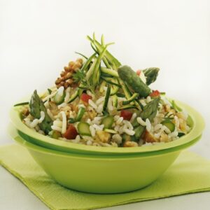 RISO INTEGRALE CON ZUCCHINE MELE ASPARAGI NOCI TIMO - 1217