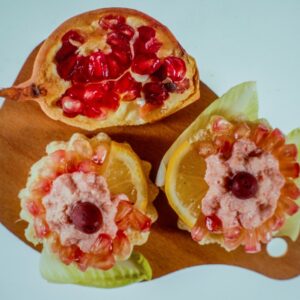 CANAPÈ ALLA SPUMA DI SALMONE E MELAGRANA - S01011496 - 5885