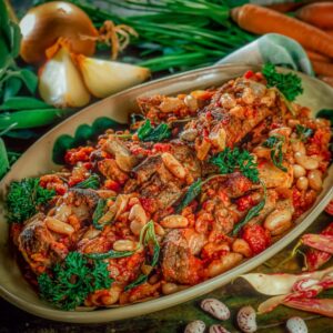 COSTINE DI MAIALE CON FAGIOLI POMODORI E SALVIA - S 64970 - 7687