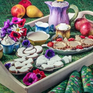 VASSOIO CON BISCOTTI - 2728