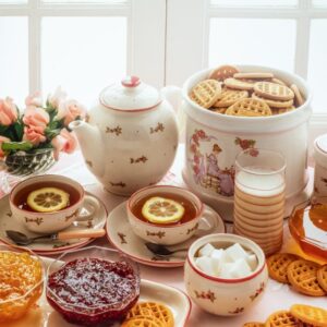 TEA CON BISCOTTI E CONFETTURA - 2733