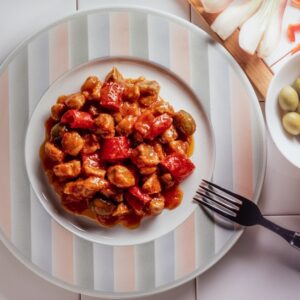 SPEZZATINO DI SOIA CON OLIVE E PEPERONI - S86890 - 2935