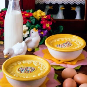 TAZZE DI CREMA D'UOVO DECORATE - INS4810