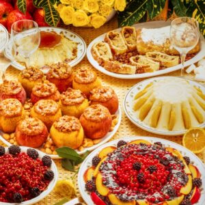 STRUDEL DI MELE, CREME CARAMEL, BUDINO DI ARANCE, ASPIC DI FRUTTA - A44790 - 9093