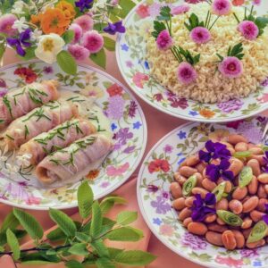 RISOTTO CON LE MARGHERITE, SOGLIOLE CON GELSOMINI, INSALATA CON LE VIOLE - S 68900 - 4531