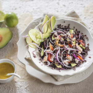 INSALATA DI RISO VENERE CON POLPA DI GRANCHIO - 0346