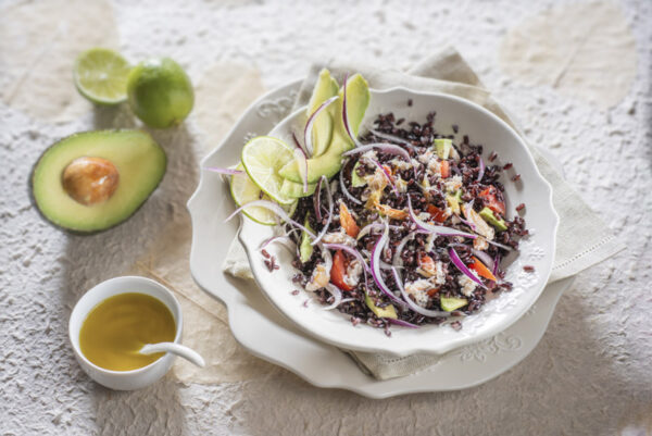 INSALATA DI RISO VENERE CON POLPA DI GRANCHIO - 0346