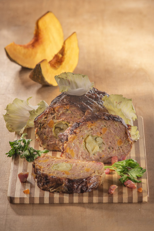 POLPETTONE DI MANZO CON RADICCHIO VARIEGATO PATATE PANCETTA E ZUCCA - 4755