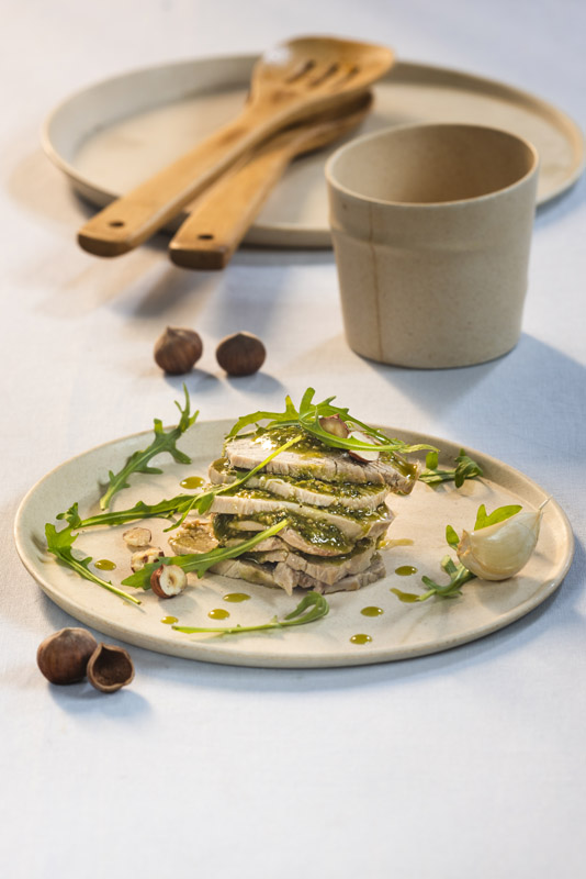 SCALOPPINE DI VITELLO AL PESTO DI RUCOLA ALLE NOCCIOLE - 4981