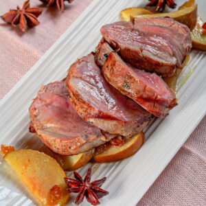 LONZA DI MAIALE CON MIELE E ANICE STELLATO E MELE - 1371