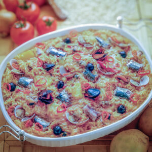 TIELLA DI RISO PATATE COZZE E PESCE - GI24820