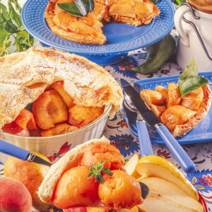 PIE DI PESCHE AL VINO ROSSO TORTA ROVESCIATA ALLE PERE - S28960 - 8369