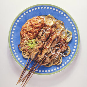 SPIEDINI CON PORRI, ARACHIDI E RAFANO - 8012