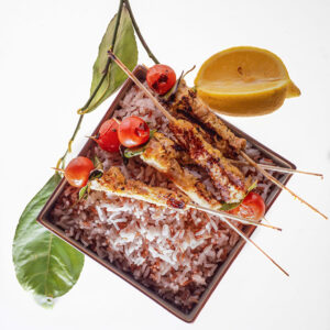 RISO E RISO SELVAGGIO CON SPIEDINI DI VITELLO AL LIMONE - 4158