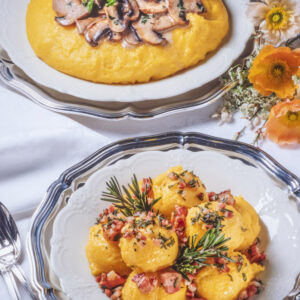 POLENTA AI FUNGHI, BOCCONCINI AL ROSMARINO - S49880 - 8917