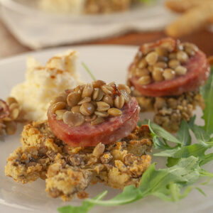 STELLE DI LENTICCHIE COTECHINO E PURÈ - 3974