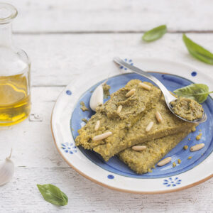 TARTINE DI POLENTA AL PESTO - 4413