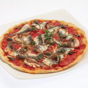 PIZZA CON SARDE CAPPERI E ORIGANO - 4554