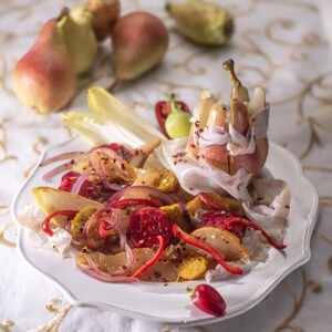 PERE CON PEPERONCINI LARDO FICHI D'INDIA E INDIVIA - 2972