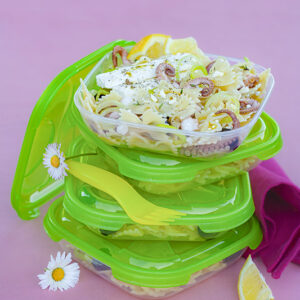 PICNIC - INSALATA DI PASTA DI FARFALLE POLPO PORRI TIMO FETA LIMONE - 4690