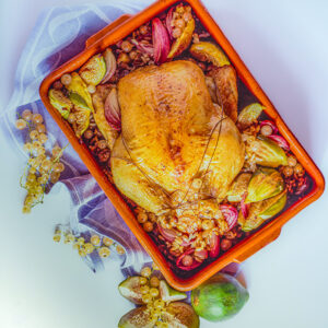 POLLO AL FORNO CON PILAF E FICHI - 7096