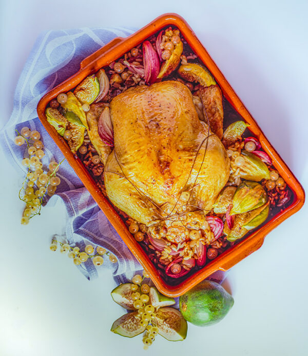 POLLO AL FORNO CON PILAF E FICHI - 7096