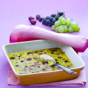 CON QUALCHE CHICCO D'UVA - GRATIN DI CREMA UVA MOSCATO SUSINE DAMASCHINE E PINOLI - 7245
